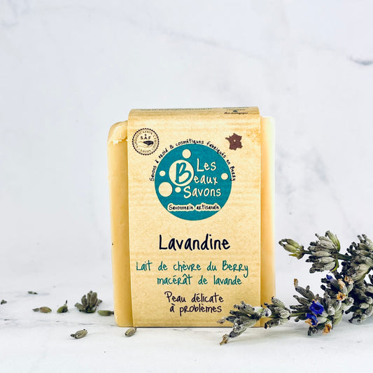Savon lait de chèvre naturel - Lavandine / Les Beaux Savons