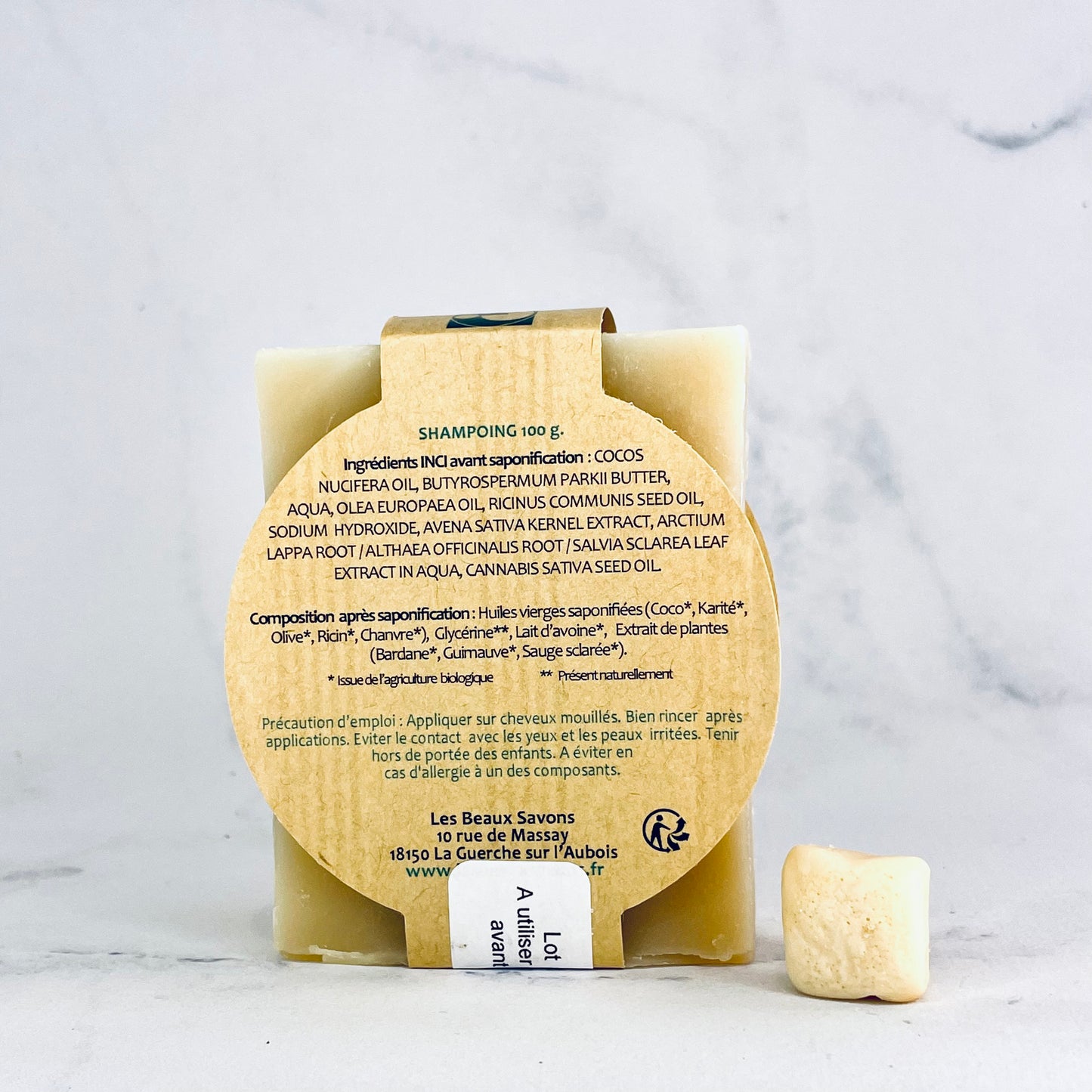 Shampoing cuir chevelu délicat - Aux plantes - Guimauve, bardane et sauge sclarée / Les Beaux Savons