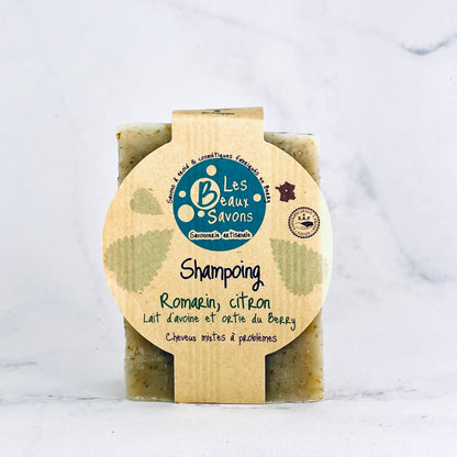 Shampoing cheveux mixte ou gras - Lait d'avoine, ortie, romarin et citron / Les Beaux Savons