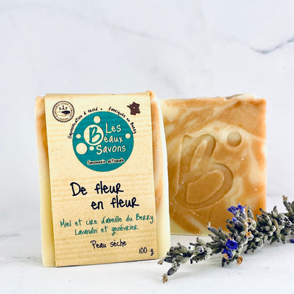 Savon lavandin et genévrier - De fleur en fleur / Les Beaux Savons
